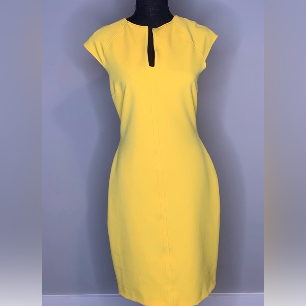 NWOT- Zara-Sunny Yellow Mini Dress - Picture 2 of 7